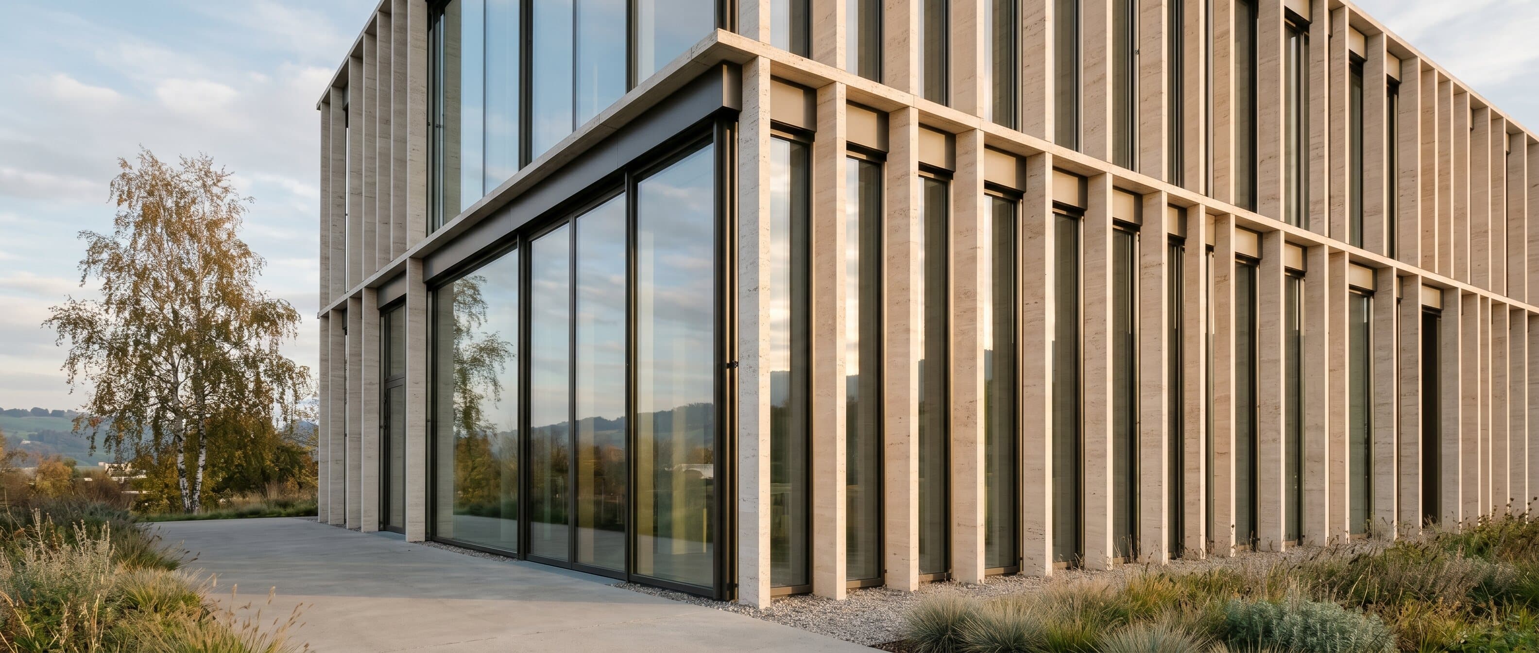 Architektur-Detail einer modernen Schweizer Liegenschaft der Seagon AG